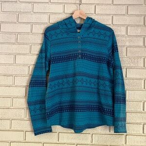 North River Outfitters Henley Lightweight Hoodie Size Large